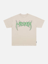 T-Shirt mit Gothic-Alphabet-Print